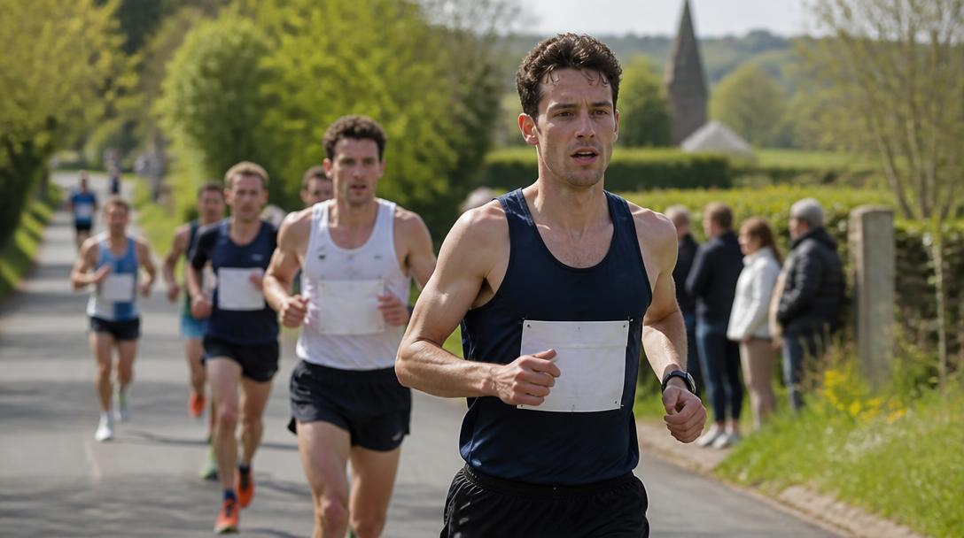 Coureurs sur route aux 20 km de Maroilles