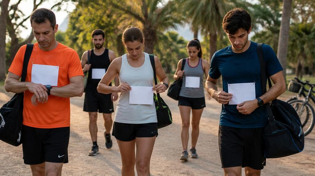 Accès au départ d’une course à Montpellier