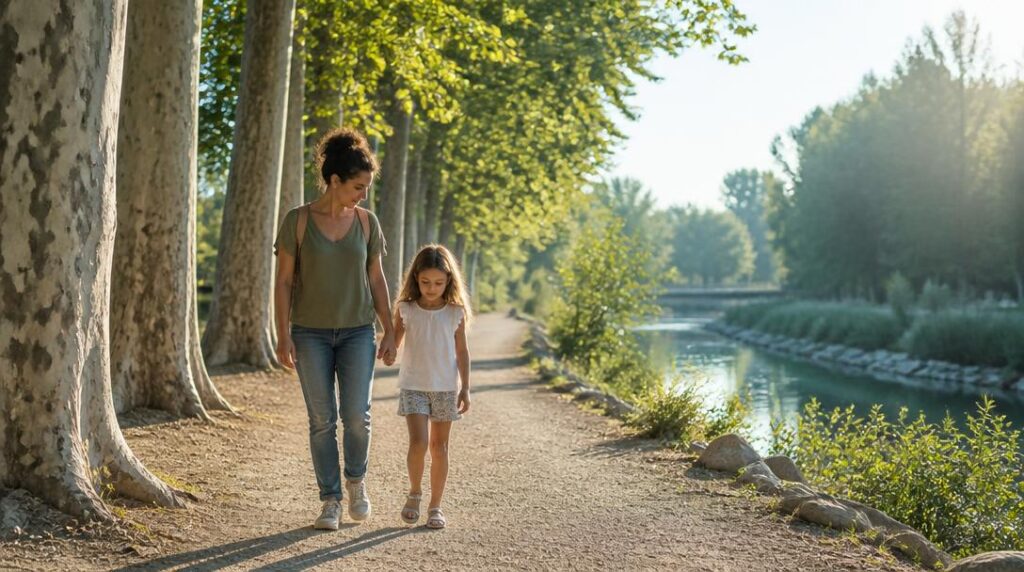 Chemin plat pour balade facile en famille