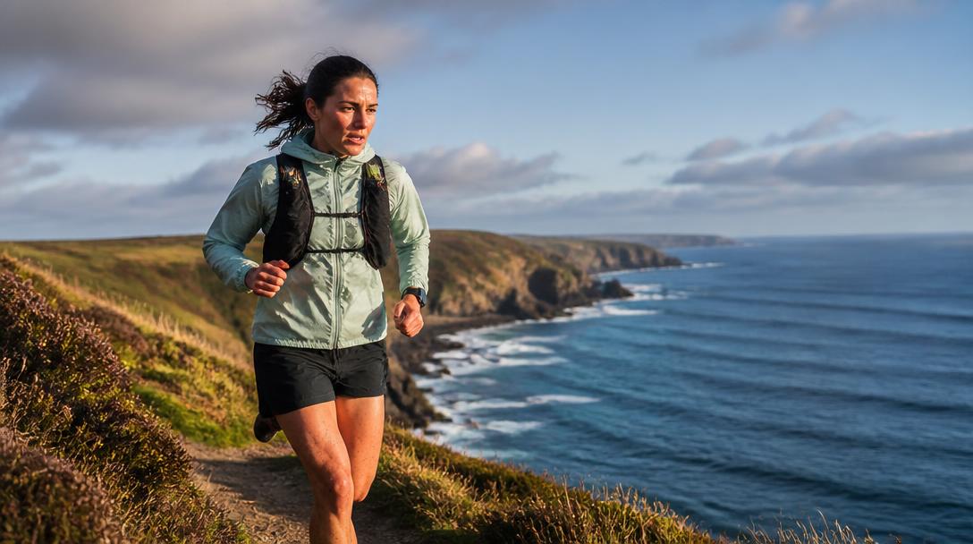 Coureur sur sentier côtier Belle-Île en Trail