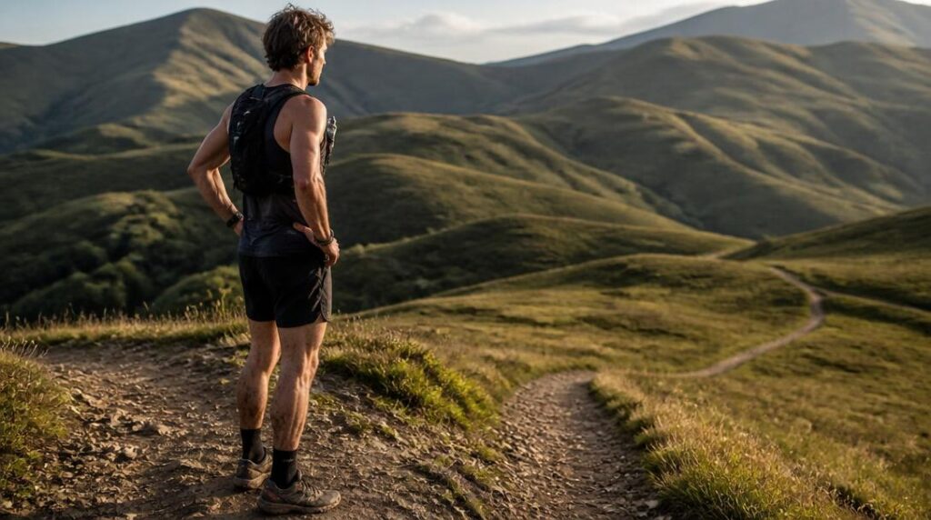 Coureur choisissant sa distance en trail montagne
