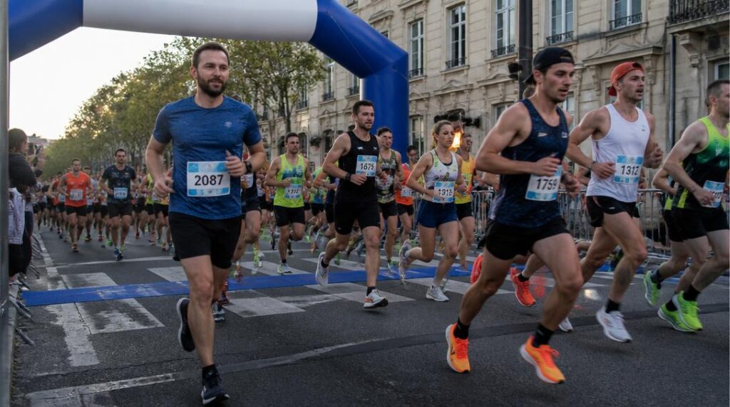 Départ contrôlé à l'allure cible d'un semi-marathon