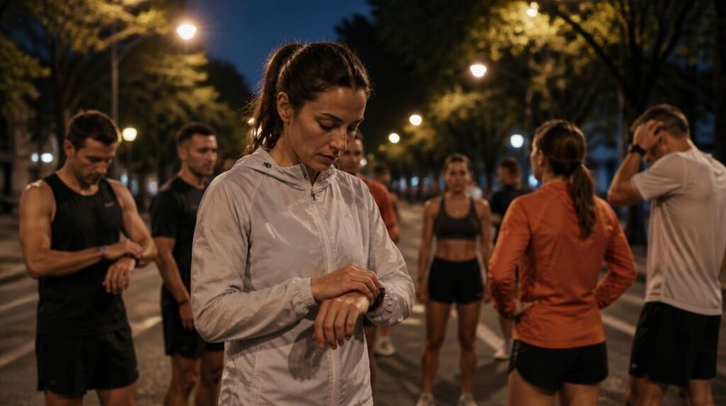 Coureurs prêts pour le départ d'une course à Dijon