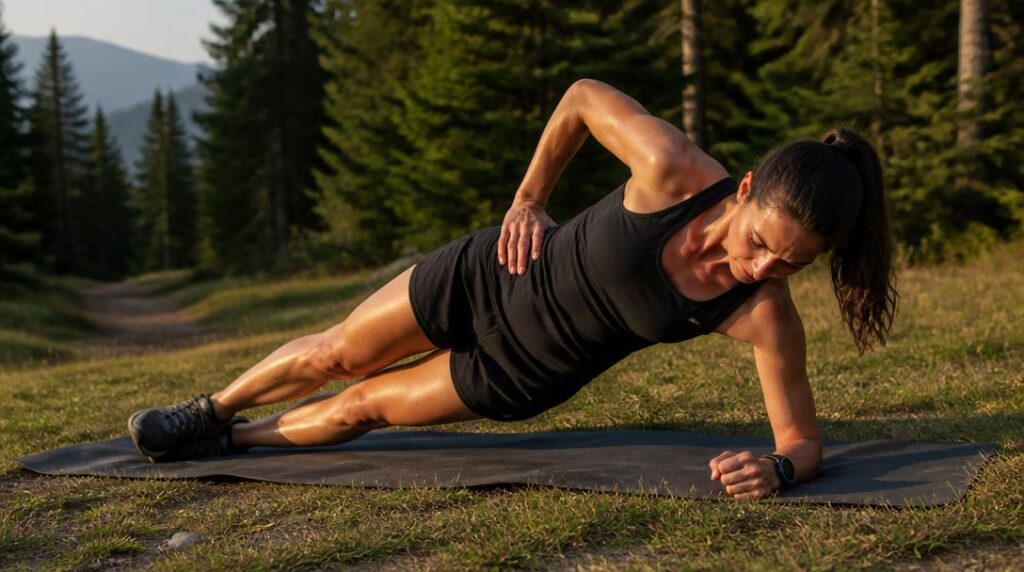 Gainage latéral pour stabilité latérale en trail