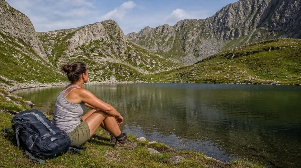 Lac de montagne au cœur des alpages