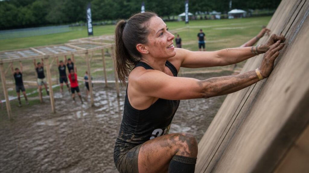 Coureur sur une course d’obstacles OCR