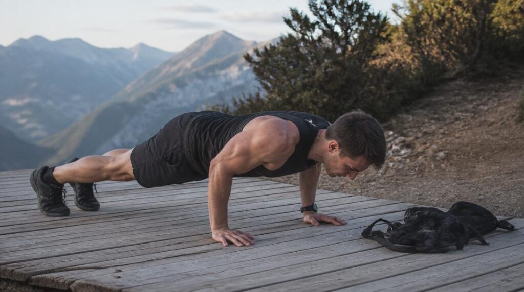 Pompes et gainage dynamique pour trail