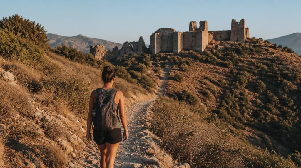 Sentier historique sur des reliefs méditerranéens