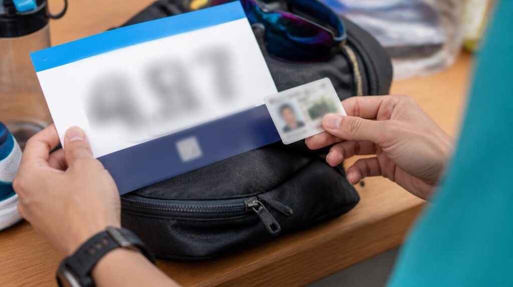 Bon de retrait et pièce d’identité pour dossard