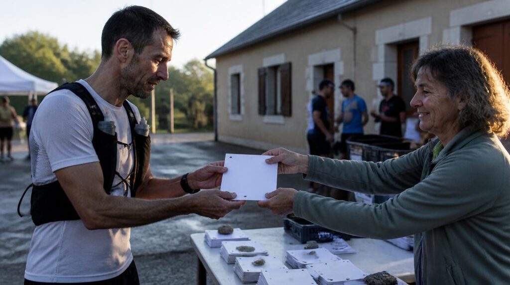 Retrait de dossard avant une course dans le Nord