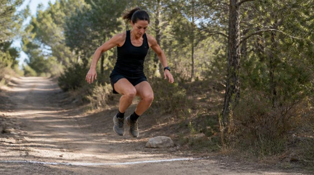 Sauts avant arrière pour pliométrie trail