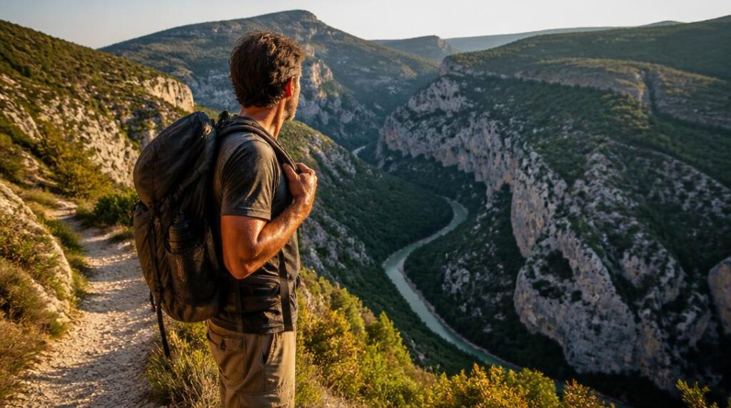 Belvédère panoramique sur les gorges depuis le sentier du Bastidon