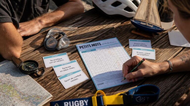 Partie de Petit Bac avec indices sport en O