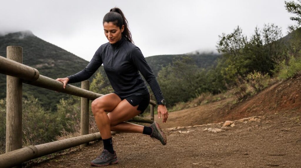 Squat une jambe assisté pour trail