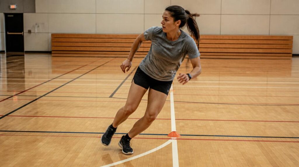 Technique de demi-tour pour bip test Luc Léger