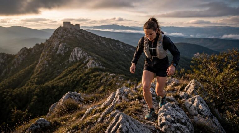 Coureur sur crête au Trail des Citadelles