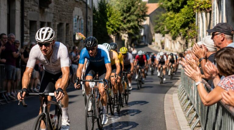 Peloton à Flers dans le Tour de France