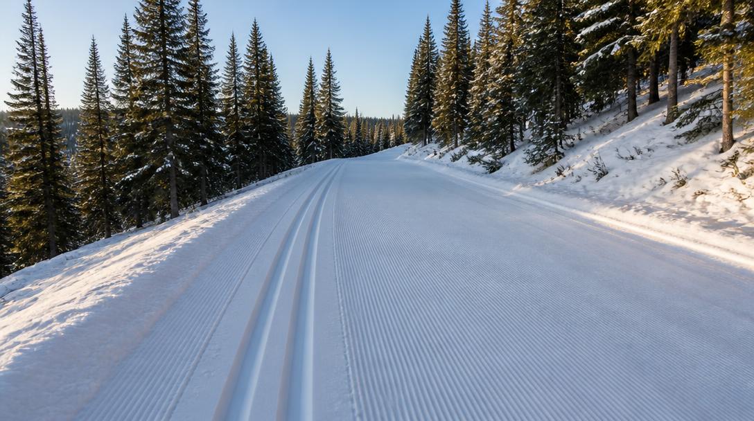 Traces classiques et piste de skating damée